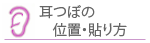 耳ツボの位置・貼り方