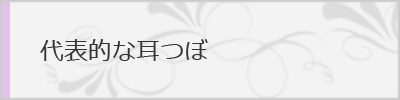 代表的な耳つぼ（抜粋）